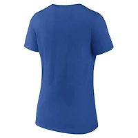 Women's  Royal Philadelphia Phillies Heart & Soul V-Neck T-Shirt