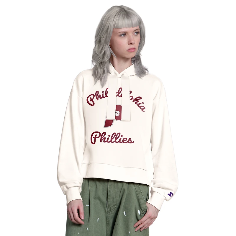 Sweat à capuche Starter Cream pour femme, modèle Baseline des Phillies de Philadelphie