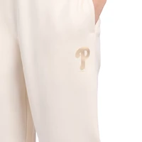 Women's Starter  Cream Philadelphia Phillies Pastel High Waisted Fleece Pants