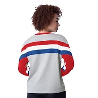 Haut A manches longues blocs de couleurs pour femme Starter Heather Grey Philadelphia Phillies Triple Fashion