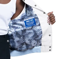 Women's Starter Light Blue/White Philadelphia Phillies Blitz Varsity Raglan Full-Snap Satin Jacket