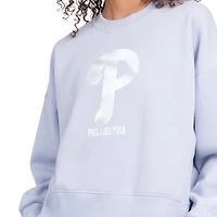 Sweat-shirt en polaire Starter bleu clair pour femme, motif pastels des Phillies de Philadelphie