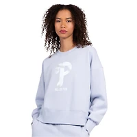 Sweat-shirt en polaire Starter bleu clair pour femme, motif pastels des Phillies de Philadelphie