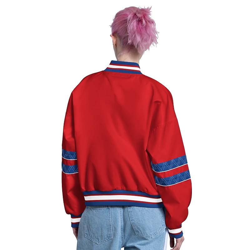 Women's Starter  Red Philadelphia Phillies Interception Full-Snap Varsity Jacket