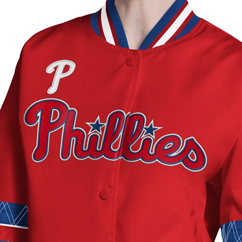 Veste universitaire Starter rouge Philadelphia Phillies Interception pour femmes