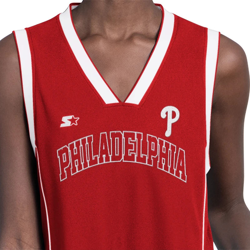 Women's Starter  Red Philadelphia Phillies Line Up Sneaker Sleeveless Maxi Dress