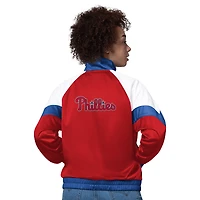 Women's Starter  White/Royal Philadelphia Phillies Teamwork Raglan Full-Zip Track Jacket