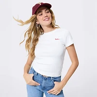 T-shirt bébé Terez White Philadelphia Phillies Sugar Swizzle Pointelle pour femmes