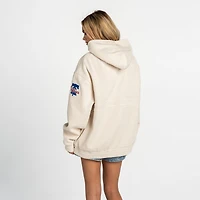 Women's The Wild Collective  Cream Philadelphia Phillies Oversized Cord Tri-Blend Hoodie