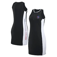 Women's WEAR by Erin Andrews Black Philadelphia Phillies Color Block Quarter-Zip Sleeveless Dress