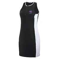 Women's WEAR by Erin Andrews Black Philadelphia Phillies Color Block Quarter-Zip Sleeveless Dress