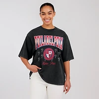 Women's WEAR by Erin Andrews  Black Philadelphia Phillies Oversized Boyfriend T-Shirt