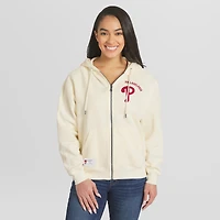 Women's WEAR by Erin Andrews Cream Philadelphia Phillies Full-Zip Hoodie
