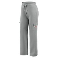 Women's WEAR by Erin Andrews Gray Philadelphia Phillies Waffle-Knit Long-Sleeve Hoodie & Lounge Pant Set