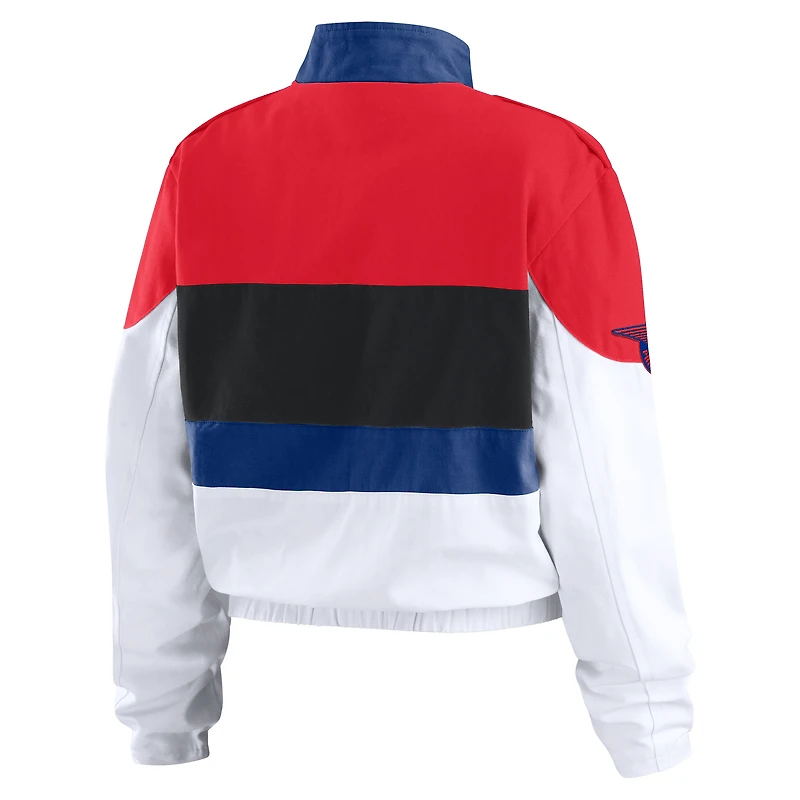 Veste zippée complète rouge/blanche WEAR by Erin Andrews pour femme des Philadelphia Phillies Racing