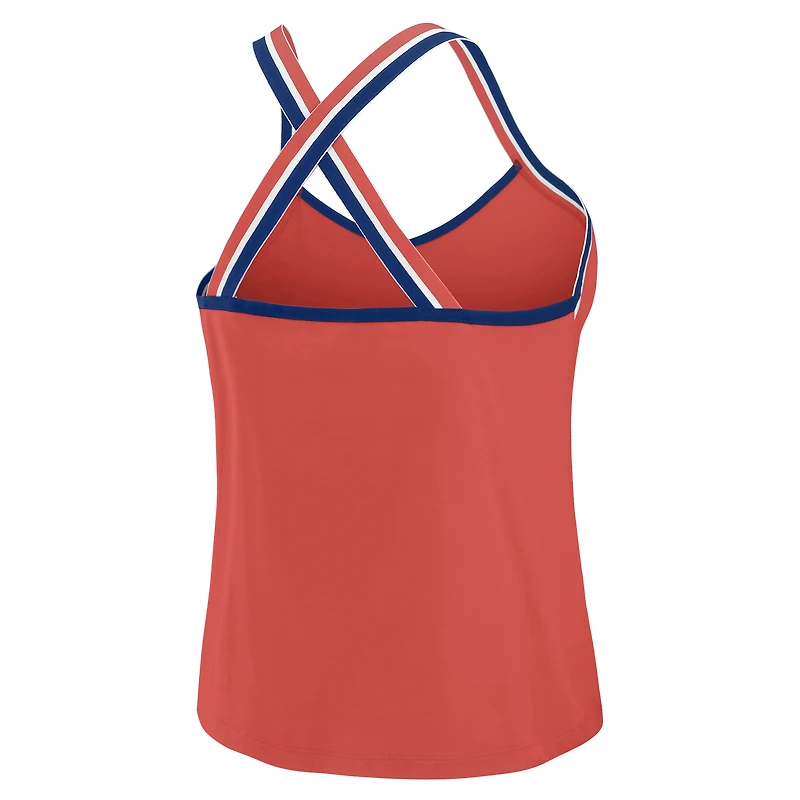 Débardeur rouge à bretelles croisées WEAR by Erin Andrews des Phillies de Philadelphie pour femmes