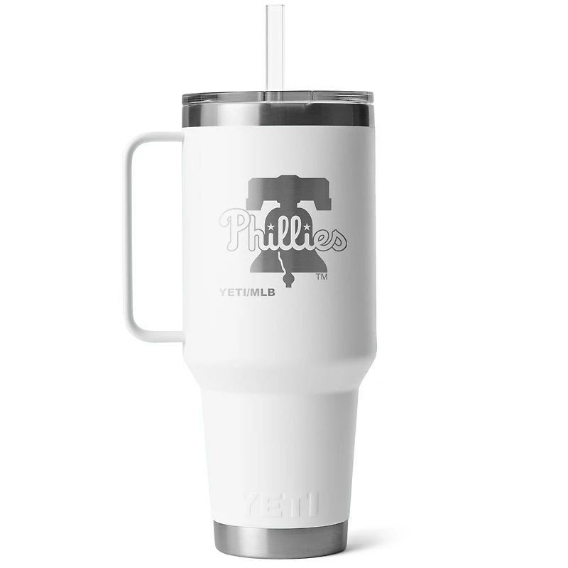 Tasse Rambler avec paille YETI Philadelphia Phillies Secondary (1,27 l)