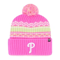 Youth '47 Pink Philadelphia Phillies Polar Vortex Cuffed Knit Hat with Pom