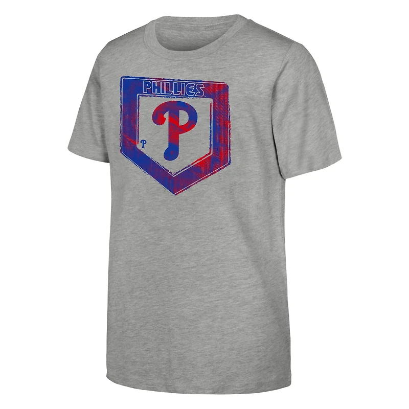 T-shirt gris chiné pour jeunes des Philadelphia Phillies Stolen Base
