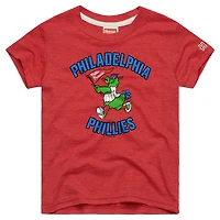 Youth Homage Red Philadelphia Phillies Mascot Tri-Blend T-Shirt