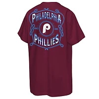 T-shirt Mitchell & Ness bordeaux pour enfant, motif corde de rodéo Cooperstown, Philadelphia Phillies