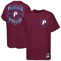 Youth Mitchell & Ness  Burgundy Philadelphia Phillies Cooperstown Rodeo Rope T-Shirt