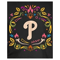 Youth New Era Black Philadelphia Phillies Día de los Muertos T-Shirt