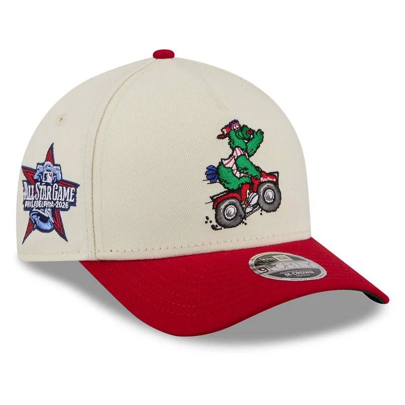 Youth New Era Cream/Red Philadelphia Phillies 2026 MLB All-Star Game Fan Pack Phanatic M-Crown 9FORTY Adjustable Hat
