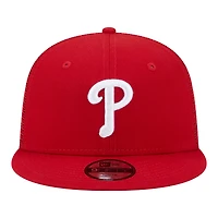 Youth New Era  Red Philadelphia Phillies 9FIFTY Trucker Snapback Hat