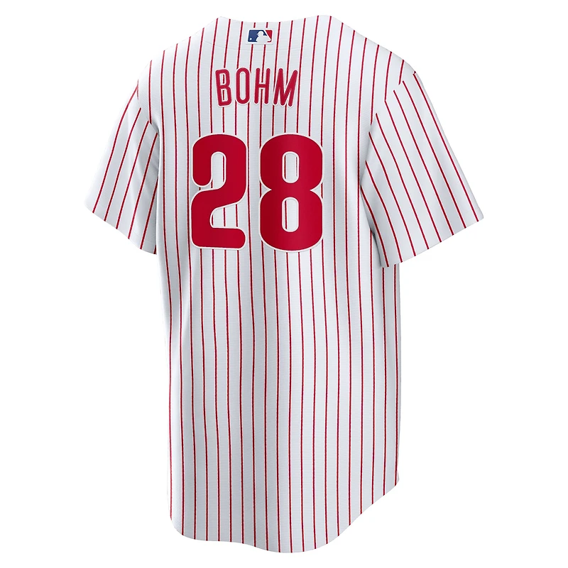 Maillot Nike Alec Bohm blanc pour jeune des Philadelphia Phillies à domicile