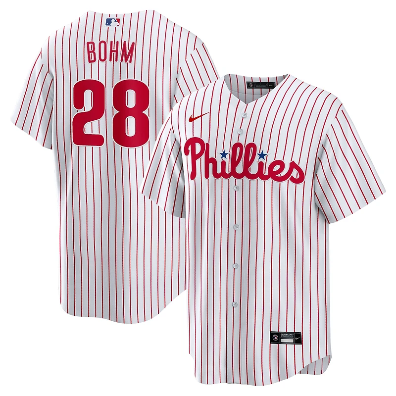 Maillot Nike Alec Bohm blanc pour jeune des Philadelphia Phillies à domicile