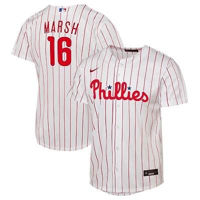 Youth Nike Brandon Marsh White Philadelphia Phillies Home Replica Jersey