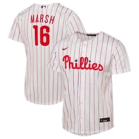 Youth Nike Brandon Marsh White Philadelphia Phillies Home Replica Jersey