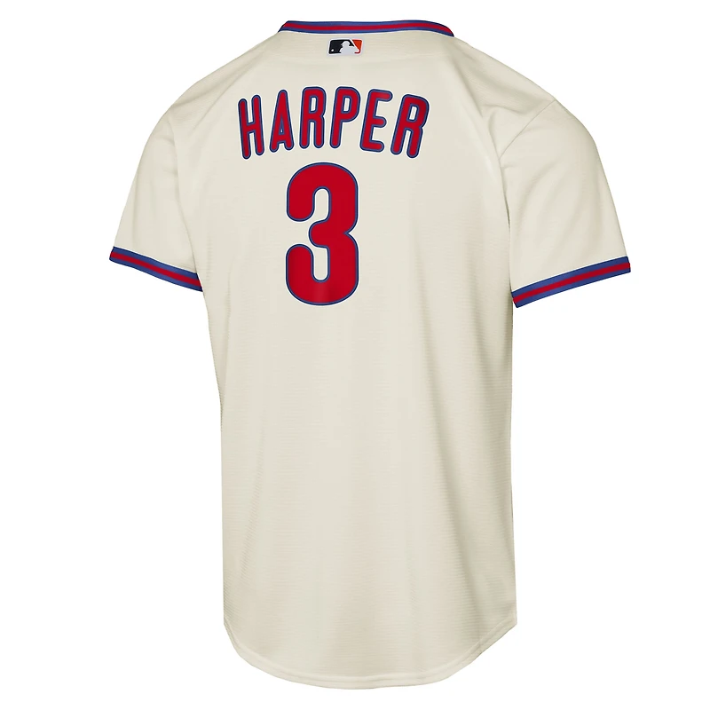 Maillot réplique alternatif Nike Bryce Harper bleu clair des Phillies de Philadelphie pour jeunes