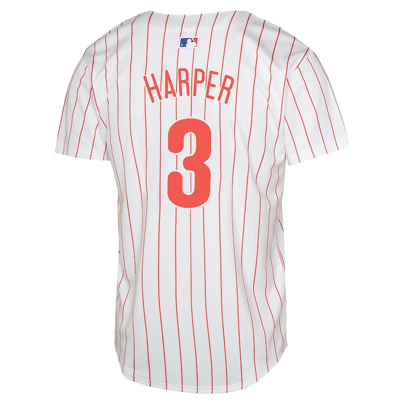Maillot de joueur Nike Bryce Harper blanc Philadelphia Phillies Limited pour jeune