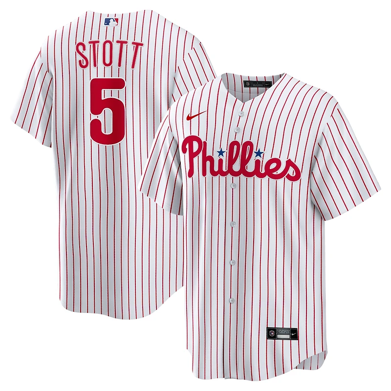 Youth Nike Bryson Stott White Philadelphia Phillies Home Replica Jersey