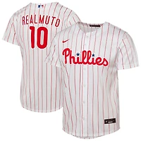 Maillot de joueur Nike J.T. Realmuto blanc pour jeune des Philadelphia Phillies Home Replica 2.0