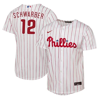 Youth Nike Kyle Schwarber White Philadelphia Phillies Home Replica Jersey