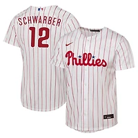 Youth Nike Kyle Schwarber White Philadelphia Phillies Home Replica Jersey