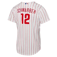Maillot Nike Kyle Schwarber blanc réplique des Philadelphia Phillies pour jeune