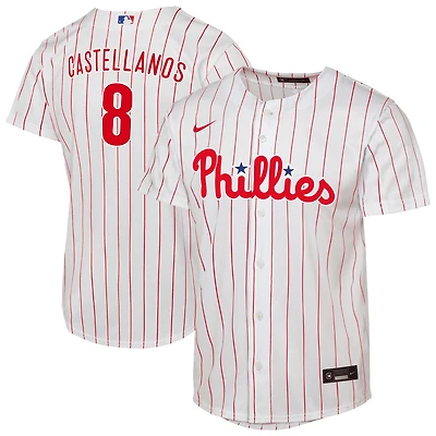 Maillot de joueur Nike Nick Castellanos blanc Philadelphia Phillies Home Replica 2.0 pour jeune