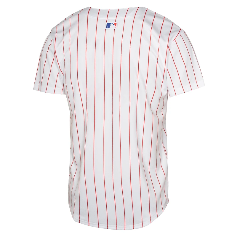 Maillot de baseball Nike blanc à domicile des Philadelphia Phillies pour jeunes