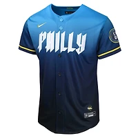Maillot de joueur Nike Zack Wheeler pour jeune des Phillies Philadelphie 2024 City Connect Limited, bleu