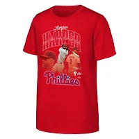 Youth Outerstuff Bryce Harper Red Philadelphia Phillies Triple Player Graphic T-Shirt