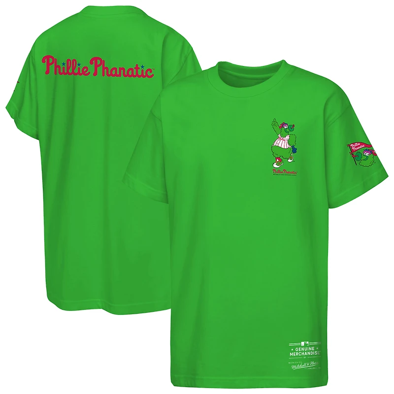 T-shirt Outerstuff vert pour jeunes, motif emblématique des Phillies de Philadelphie.