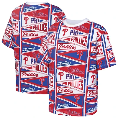 Youth Outerstuff  Red Philadelphia Phillies All-Over Pennant T-Shirt