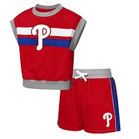Ensemble T-shirt et Short Youth Outerstuff rouge Philadelphia Phillies Big League Stop