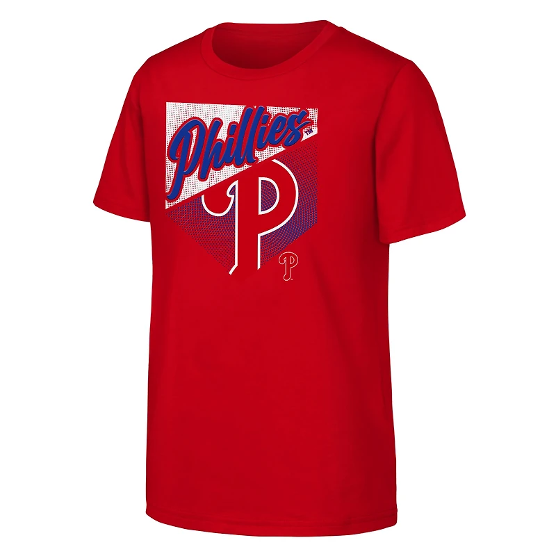 Youth Outerstuff Red Philadelphia Phillies Prime Plate T-Shirt