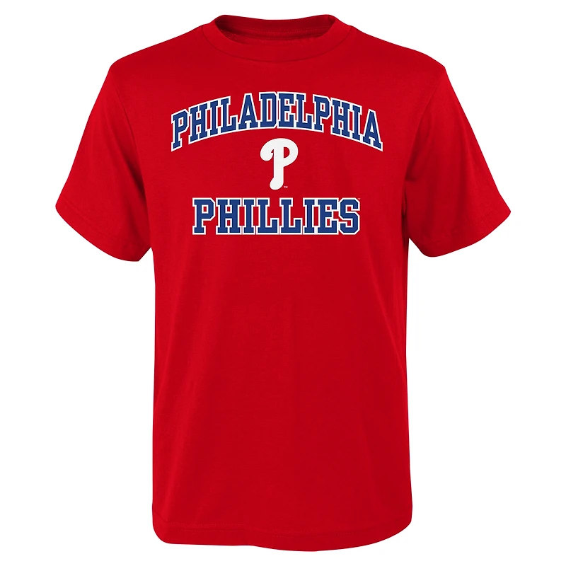 T-shirt rouge Heart & Soul des Phillies de Philadelphie pour jeunes
