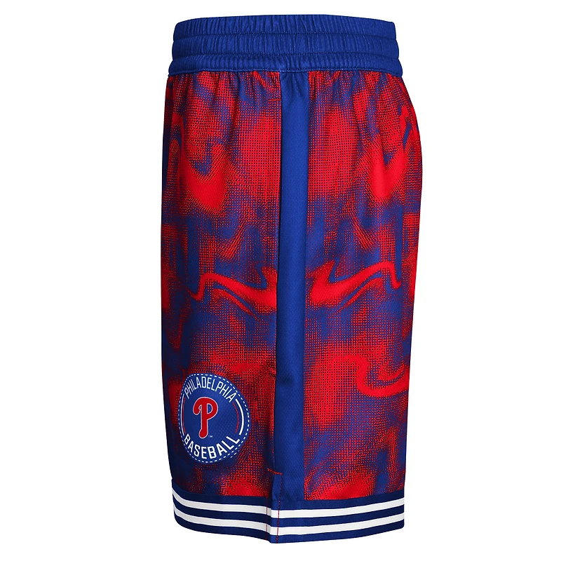 Youth Royal/Red Philadelphia Phillies Outfielder Shorts